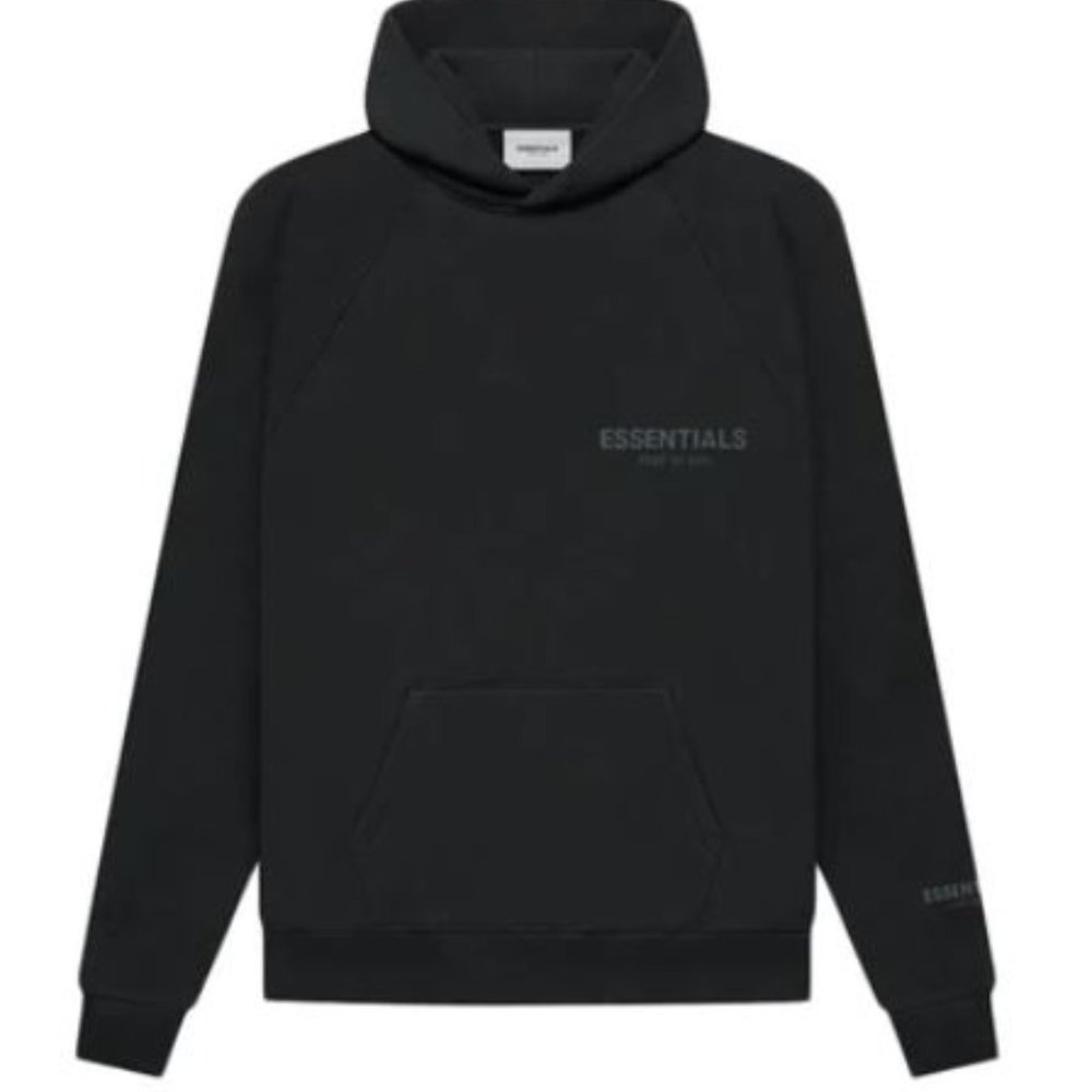 Fear of God Essentials Hoodie in Black, Size Small